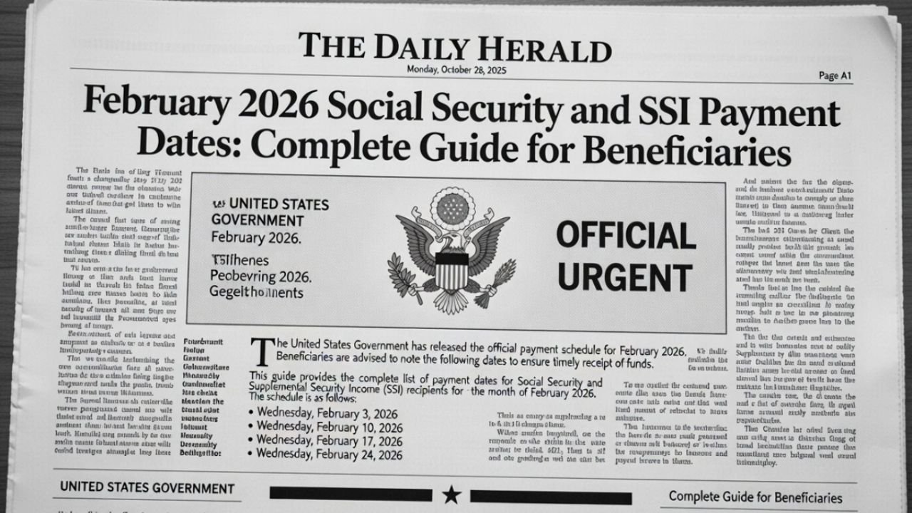 Benefit Recipients Alert: February 2026 Social Security and SSI Payment Schedule Explained