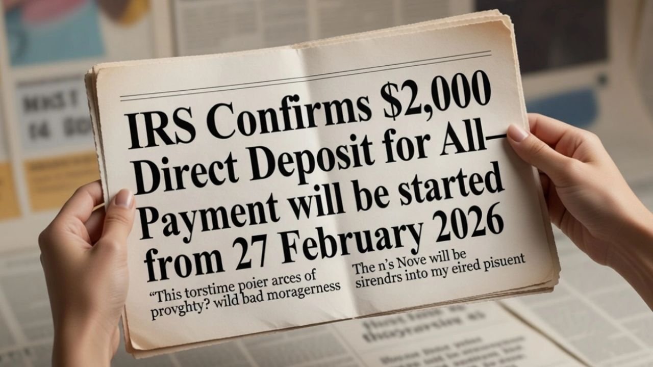 IRS Confirms $2,000 Direct Deposit Payments Starting February 27, 2026